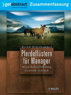 cover image of Pferdeflüstern für Manager (Zusammenfassung)